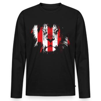 León, Fußballfans aus Bilbao - Männer Premium Bio Langarmshirt - Schwarz - Vorne - Nico (187cm)