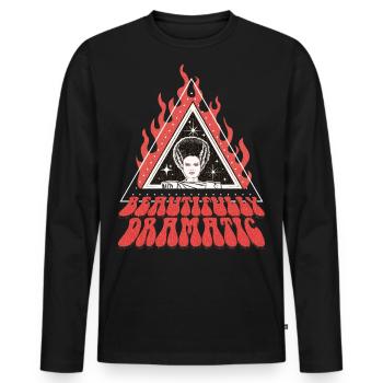 Universal Monsters Beautifully Dramatic - Men's Premium Organic Long Sleeve Shirt - black - Front - Nico (187cm)