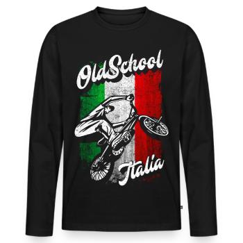 BMX - BMX Italy - BMX Italy - BMX Italia - Men's Premium Organic Long Sleeve Shirt - black - Front - Nico (187cm)