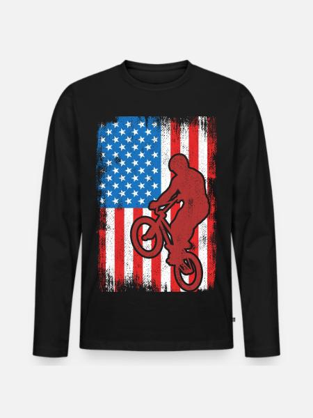 BMX USA - Männer Premium Bio Langarmshirt - Schwarz