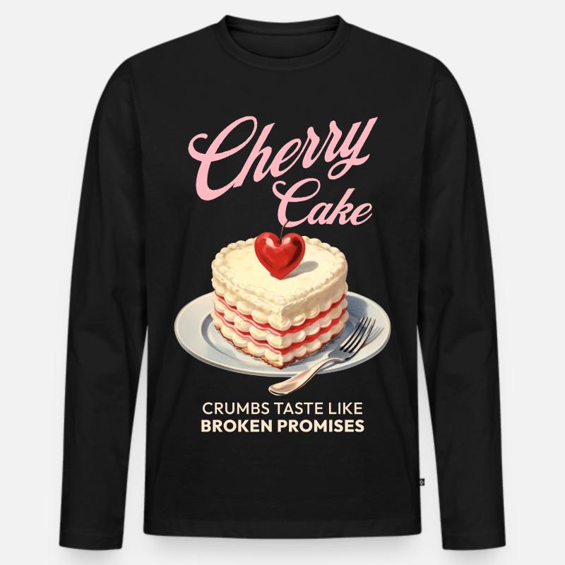 Cherries Cherry Pie Baking Gift - Men's Premium Organic Long Sleeve Shirt - black