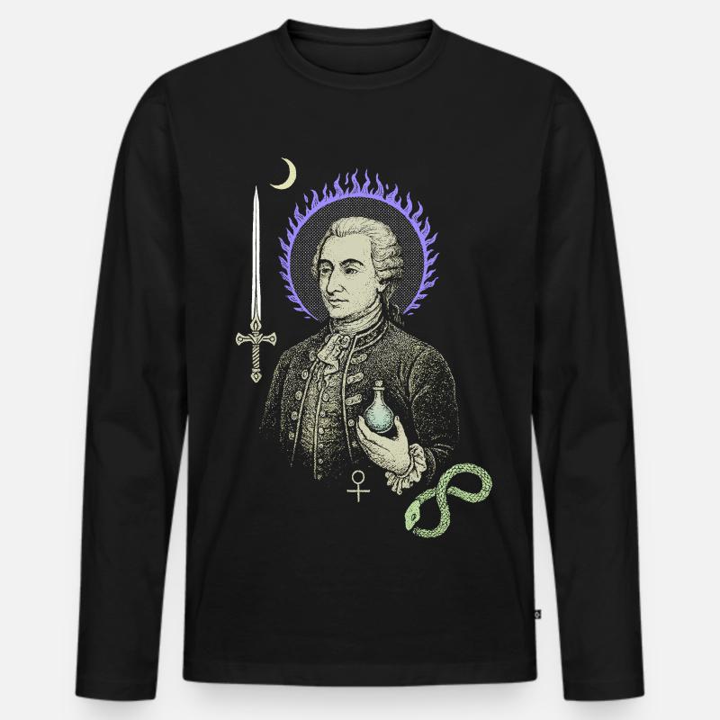 Saint-Germain - Männer Premium Bio Langarmshirt - Schwarz