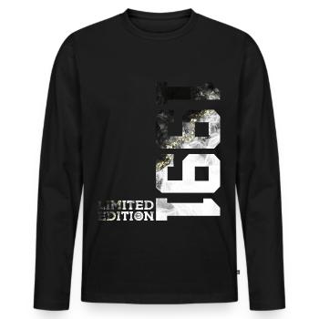 35E ANNIVERSAIRE ÉDITION LIMITÉE 1991 - T-shirt manches longues Premium bio Homme - noir - Devant - Nico (187cm)