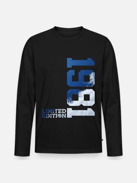ÉDITION LIMITÉE 45E ANNIVERSAIRE 1981 - T-shirt manches longues Premium bio Homme - noir