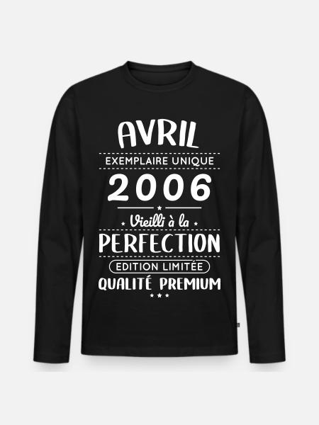 20th Anniversary - April 2006 Perfection - Men's Premium Organic Long Sleeve Shirt - black