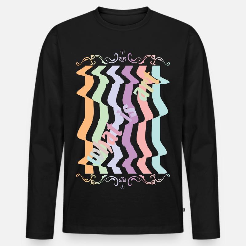 Abstrakte Kunst - Männer Premium Bio Langarmshirt - Schwarz