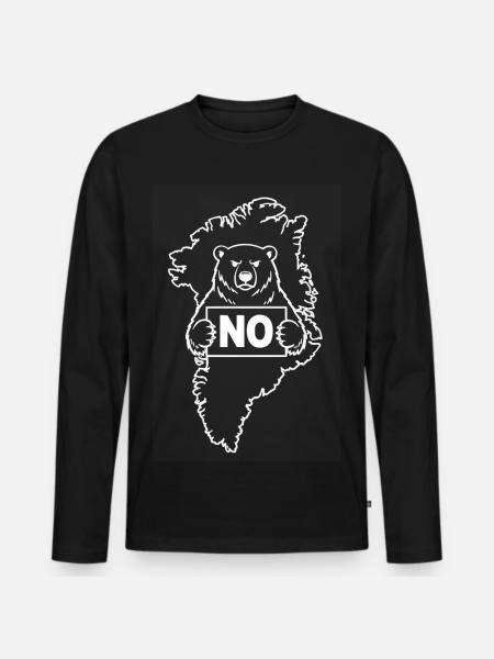 Greenland Is Not For Sale - Men's Premium Organic Long Sleeve Shirt - black