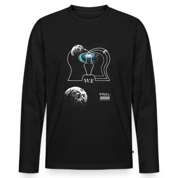 Beziehung Partner Japan retro Vaporwave E-Girl - Männer Premium Bio Langarmshirt - Schwarz - Vorne - Nico (187cm)