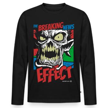 breaking news tv mass media - Men's Premium Organic Long Sleeve Shirt - black - Front - Nico (187cm)