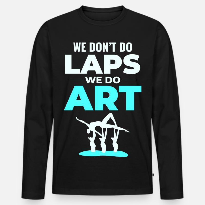 Tanz Akrobat Illustration Synchronschwimmen - Männer Premium Bio Langarmshirt - Schwarz