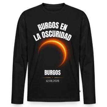 Burgos en la Oscuridad Totale Sonnenfinsternis 202 - Männer Premium Bio Langarmshirt - Schwarz - Vorne - Nico (187cm)