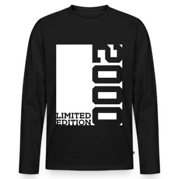 26TH ANNIVERSARY LIMITED EDITION 2000 - Men's Premium Organic Long Sleeve Shirt - black - Front - Nico (187cm)