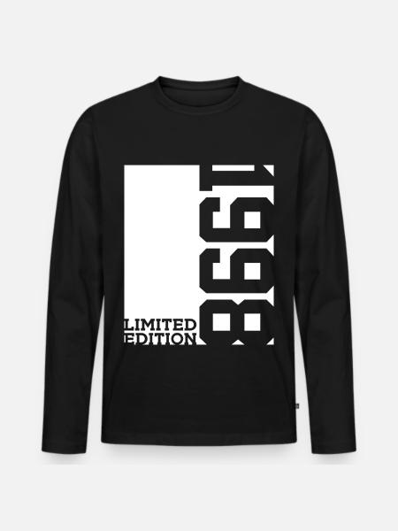 28TH BIRTHDAY LIMITED EDITION 1998 - Men's Premium Organic Long Sleeve Shirt - black