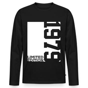 47TH BIRTHDAY LIMITED EDITION 1979 - Men's Premium Organic Long Sleeve Shirt - black - Front - Nico (187cm)