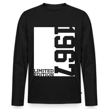 59TH BIRTHDAY LIMITED EDITION 1967 - Men's Premium Organic Long Sleeve Shirt - black - Front - Nico (187cm)