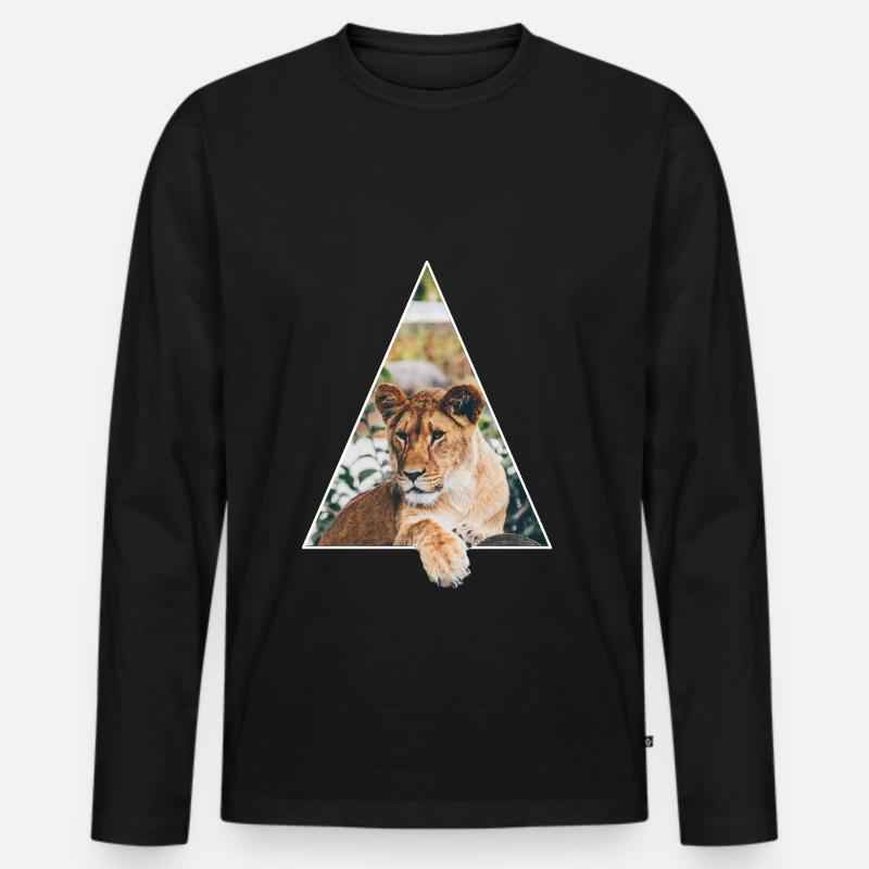 Tiger - Männer Premium Bio Langarmshirt - Schwarz