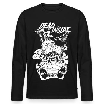 Skull Rock Band graphics - Men's Premium Organic Long Sleeve Shirt - black - Front - Nico (187cm)