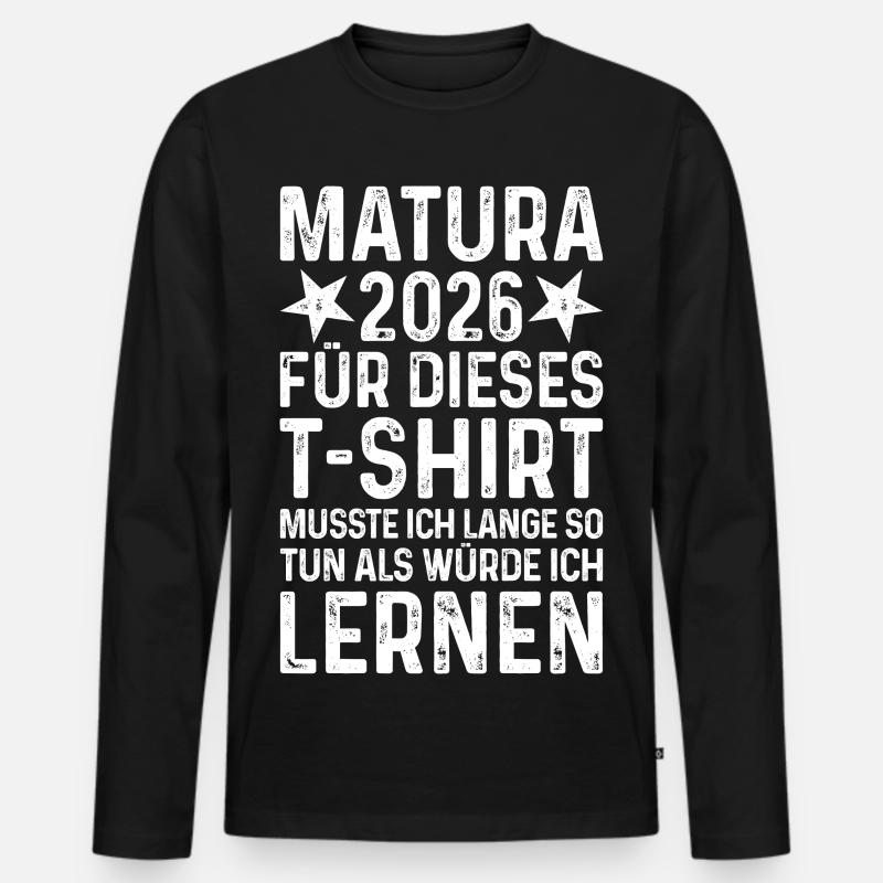 Matura 2026 - Männer Premium Bio Langarmshirt - Schwarz