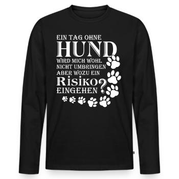 Hund Labrador Agility Tierschutz Tierfreund Rudel - Männer Premium Bio Langarmshirt - Schwarz - Vorne - Nico (187cm)