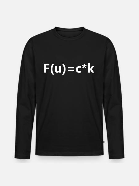 F (u) = c * k équation - T-shirt manches longues Premium bio Homme - noir