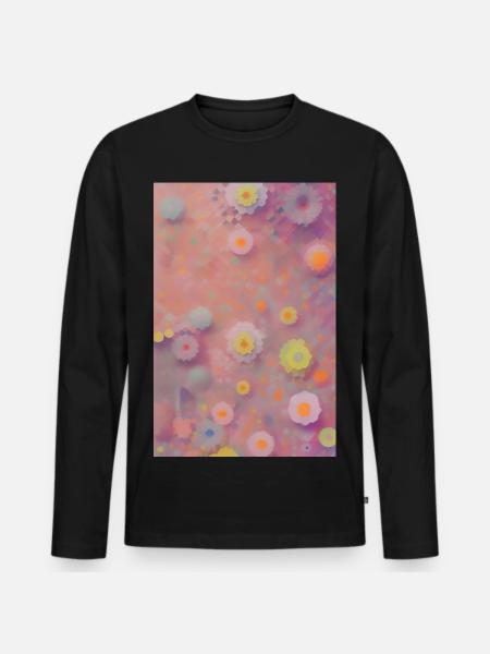 Art floral - T-shirt manches longues Premium bio Homme - noir