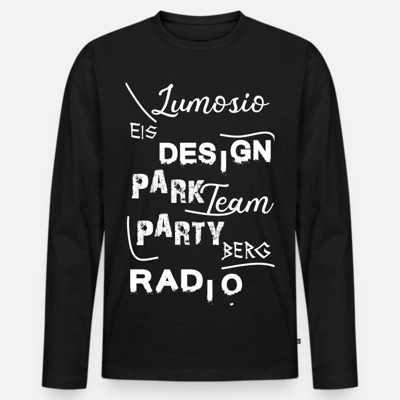 Die Antwort auf Alles - Männer Premium Bio Langarmshirt - Schwarz