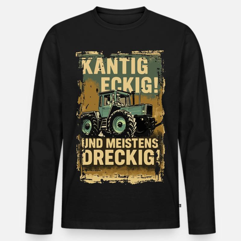 MB Trac - Männer Premium Bio Langarmshirt - Schwarz