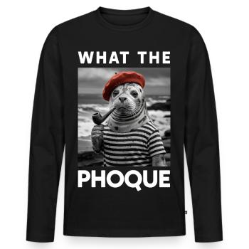 Was der Stolz des Robbenbaskischen Landes Barett-Humor - Männer Premium Bio Langarmshirt - Schwarz - Vorne - Nico (187cm)