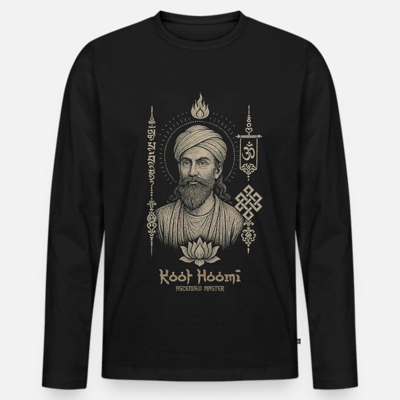 Lord Kuthumi - Männer Premium Bio Langarmshirt - Schwarz