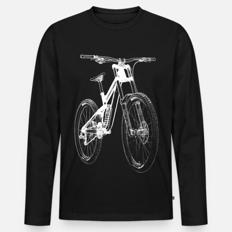 Fahrrad Xray - Männer Premium Bio Langarmshirt - Schwarz