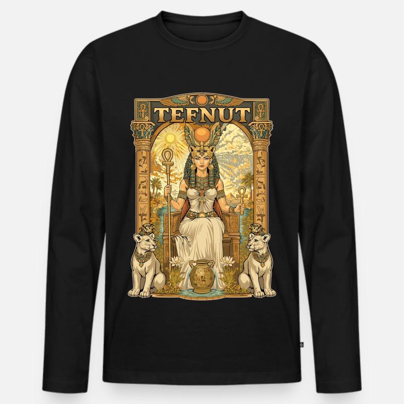 TEFNUT-Thron - Männer Premium Bio Langarmshirt - Schwarz