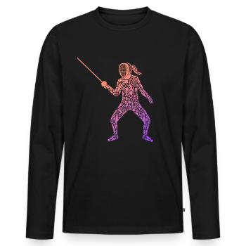 Symboles d’escrime Escrime Épée Femmes Escrime - T-shirt manches longues Premium bio Homme - noir - Devant - Nico (187cm)