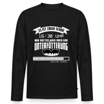 Zahntechniker Unterfütterung Ausraster - Männer Premium Bio Langarmshirt - Schwarz - Vorne - Nico (187cm)