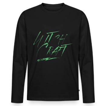 Hexerei Zauberkraft Hexen Hexe Hexer - Männer Premium Bio Langarmshirt - Schwarz - Vorne - Nico (187cm)