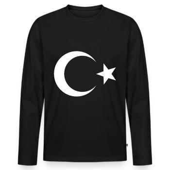 Turkey Turkey - Men's Premium Organic Long Sleeve Shirt - black - Front - Nico (187cm)