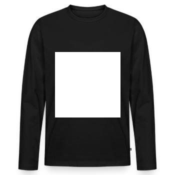 Rectangle cadeau, géométrie blanc surface carré - T-shirt manches longues Premium bio Homme - noir - Devant - Nico (187cm)