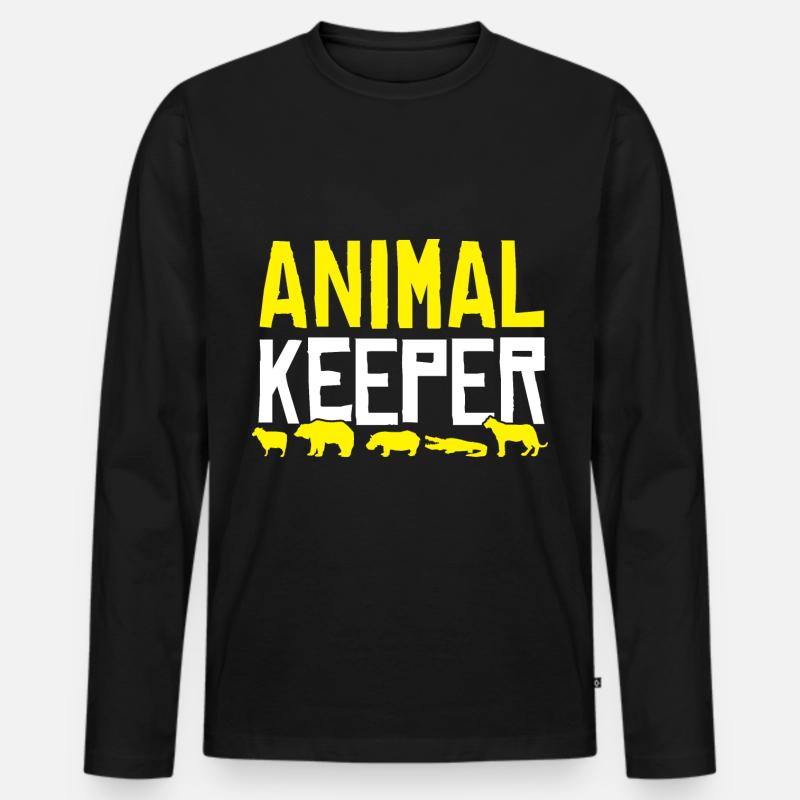Tierpfleger - Männer Premium Bio Langarmshirt - Schwarz