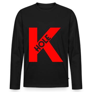 Keta K-Hole Party Goa Rave Techno Geschenk Club - Männer Premium Bio Langarmshirt - Schwarz - Vorne - Nico (187cm)