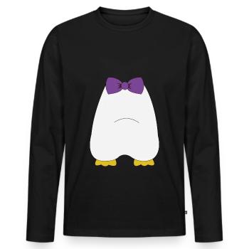 Costume d'Halloween Cadeau de smoking pingouin JGA - T-shirt manches longues Premium bio Homme - noir - Devant - Nico (187cm)