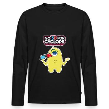 Comic 3D Glasses Cyclops Cinema Movie Comic Gift - Men's Premium Organic Long Sleeve Shirt - black - Front - Nico (187cm)