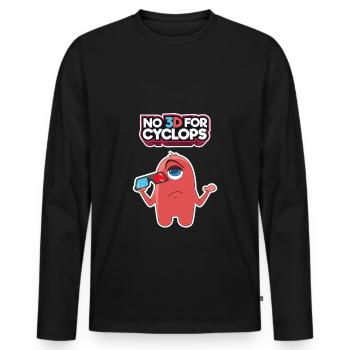 Comic 3D Glasses Cyclops Cinema Movie Comic Gift - Men's Premium Organic Long Sleeve Shirt - black - Front - Nico (187cm)