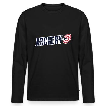 Archery - Men's Premium Organic Long Sleeve Shirt - black - Front - Nico (187cm)