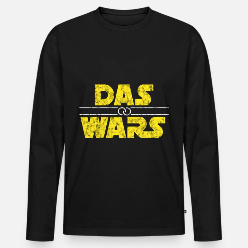 Das Wars Hochzeit heiraten - Männer Premium Bio Langarmshirt - Schwarz