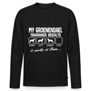 Groenendael Belgian Shepherd Saying Funny - Men's Premium Organic Long Sleeve Shirt - black - Front - Nico (187cm)