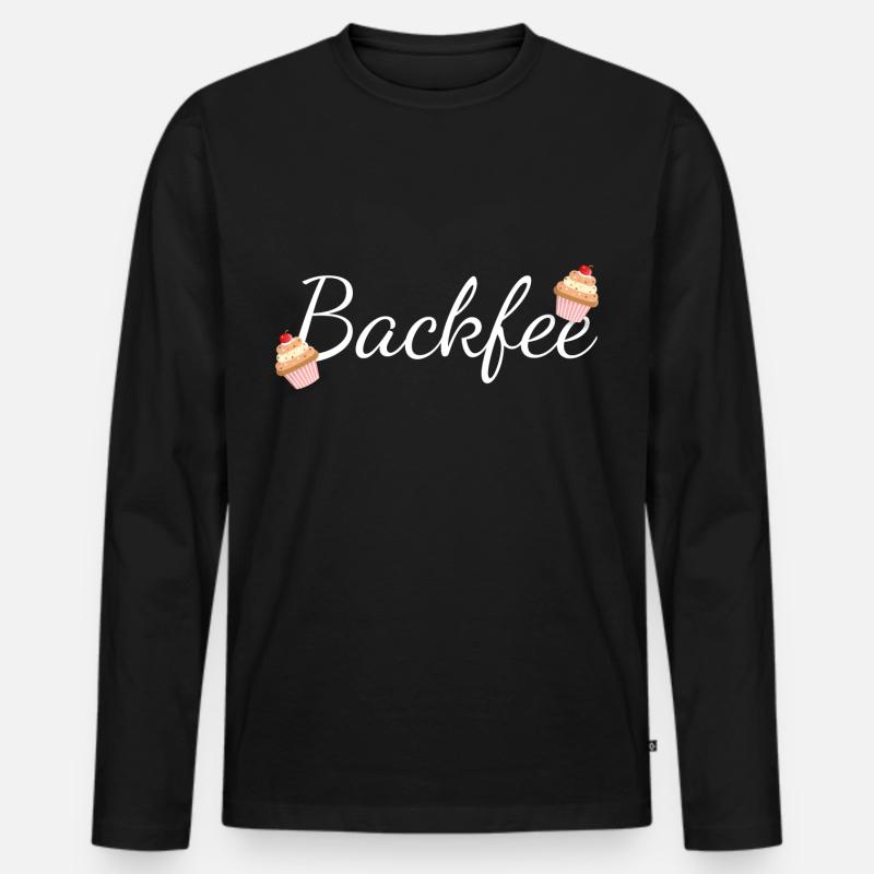 Backfee - Männer Premium Bio Langarmshirt - Schwarz