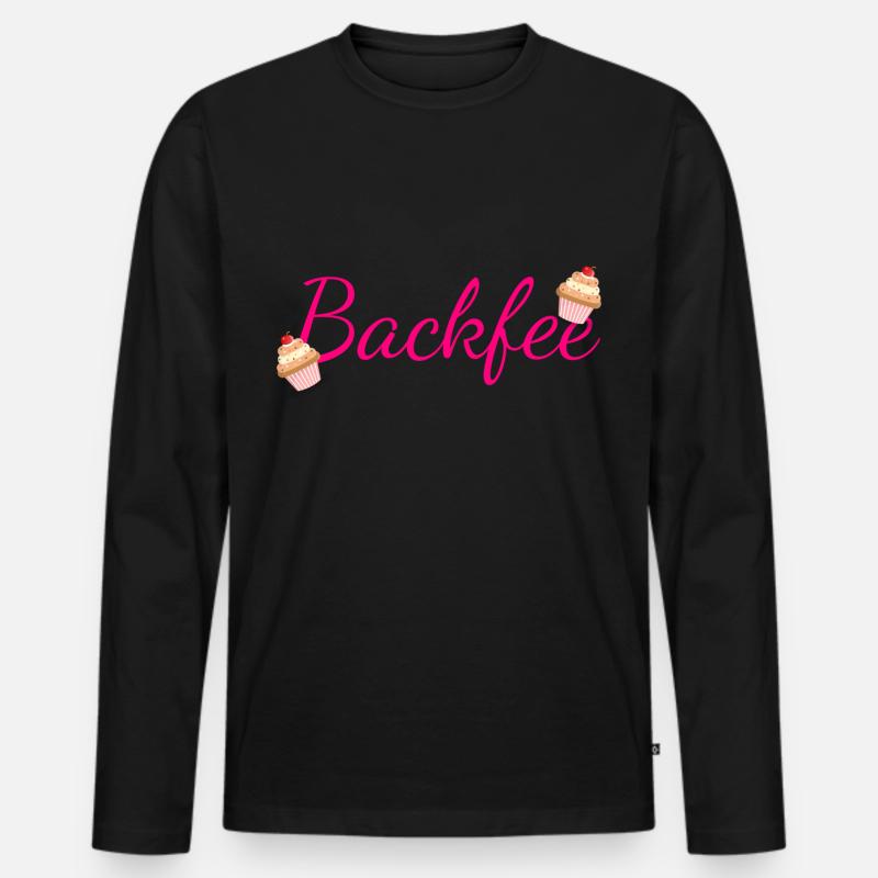Backfee - Männer Premium Bio Langarmshirt - Schwarz