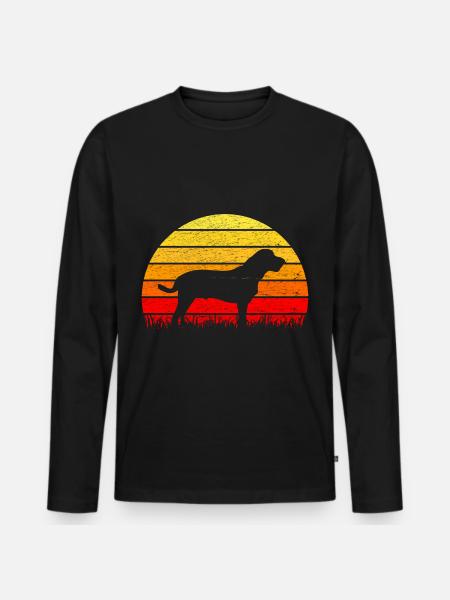 BroholmEr Sunrise Silhouette - Men's Premium Organic Long Sleeve Shirt - black