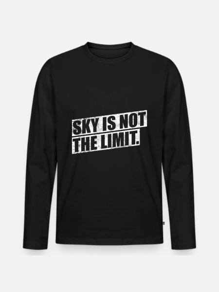 Sky is not the limit - Men's Premium Organic Long Sleeve Shirt - black