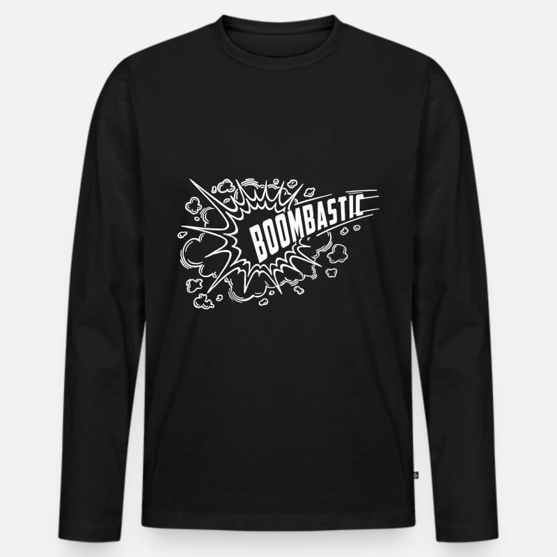 boombastic - Männer Premium Bio Langarmshirt - Schwarz