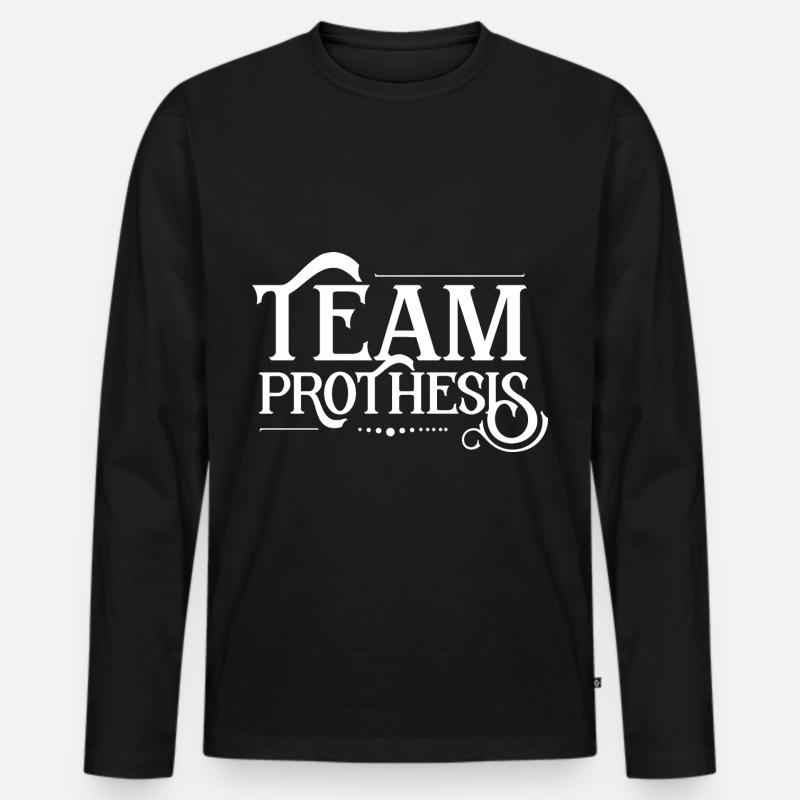 Prothesenträger Prothese Prothesen Bionik - Männer Premium Bio Langarmshirt - Schwarz